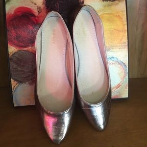 Metallic Silver Old Navy Flats