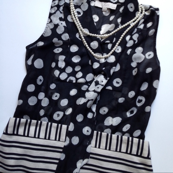 LOFT Stripped Pencil Skirt