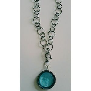 Vintage Aqua Greek Historical Necklace