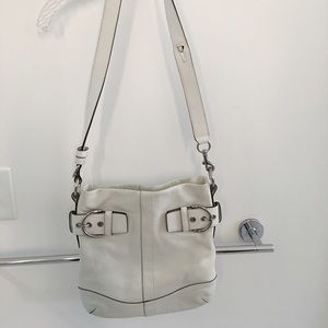 Authentic Coach white leather purse