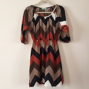 Karlie dress- chevron pattern, great for Fall!