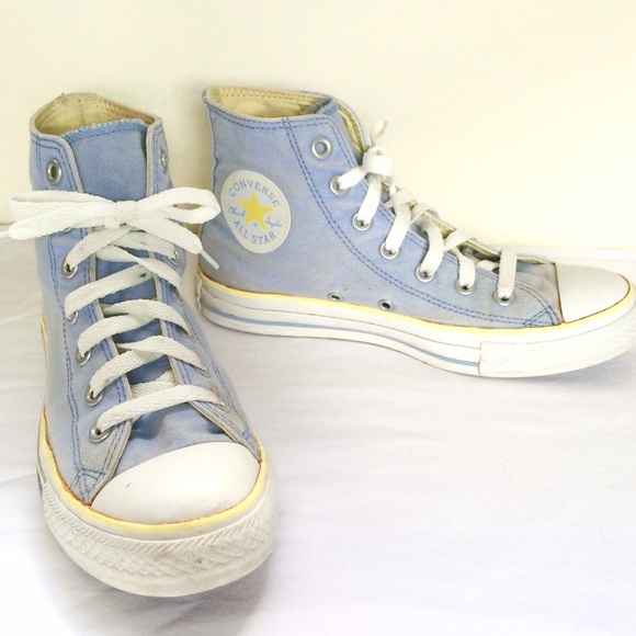 Light Blue High Top Converse Women's Size 7