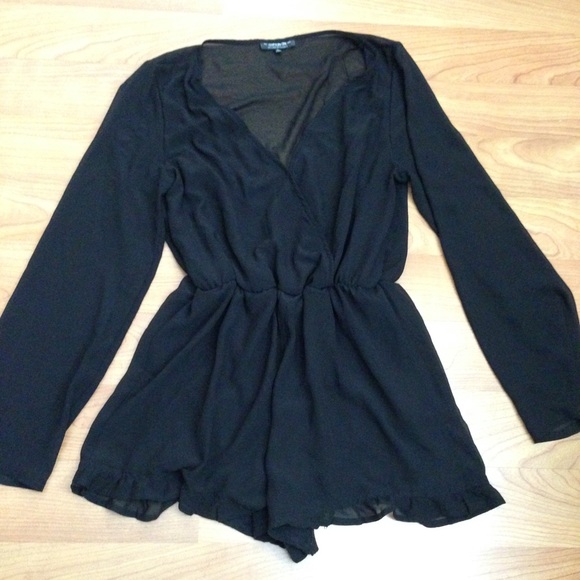 Black mesh romper