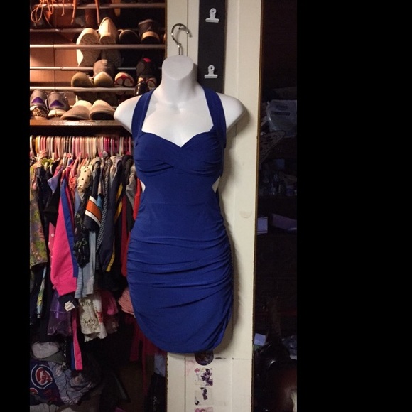 Dresses & Skirts - Blue dress with cutouts size small