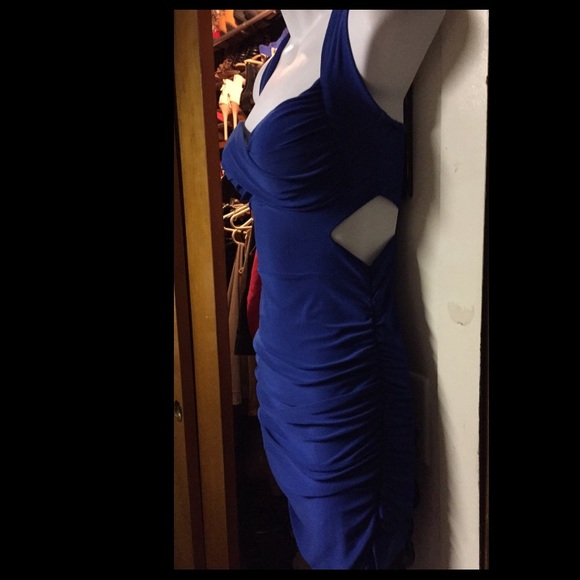 Blue dress with cutouts size small - Picture 2 of 3