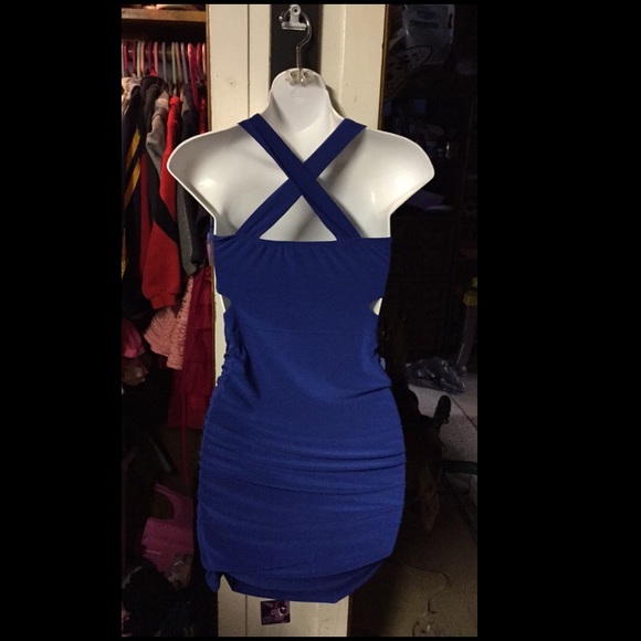 Blue dress with cutouts size small - Picture 3 of 3