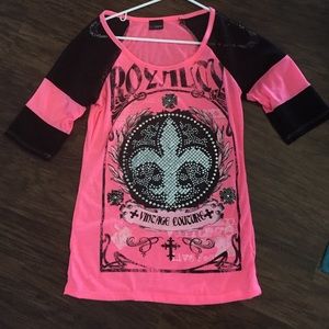 Black and pink shirt
