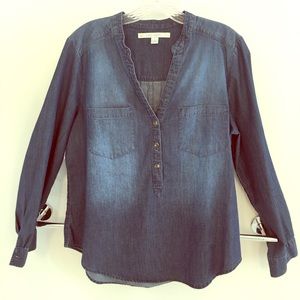 FINAL REDUCTION NewLC Lauren Conrad chambray tunic