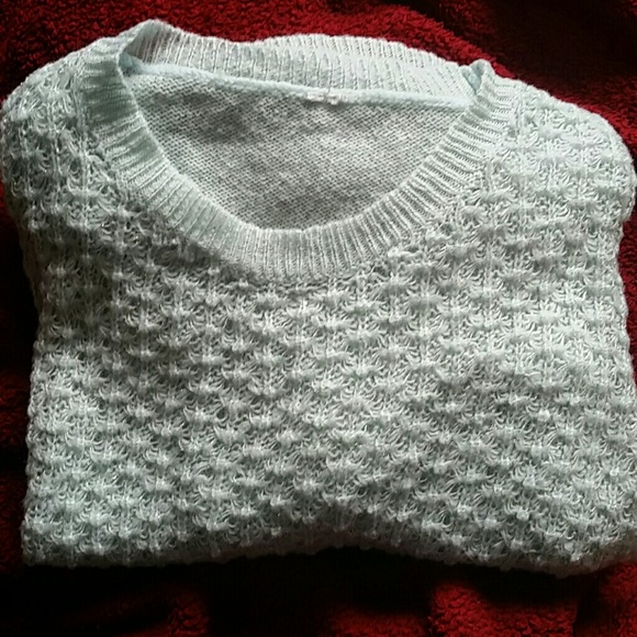 Mint Green loose knit sweater