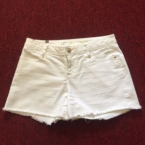 White denim shorts