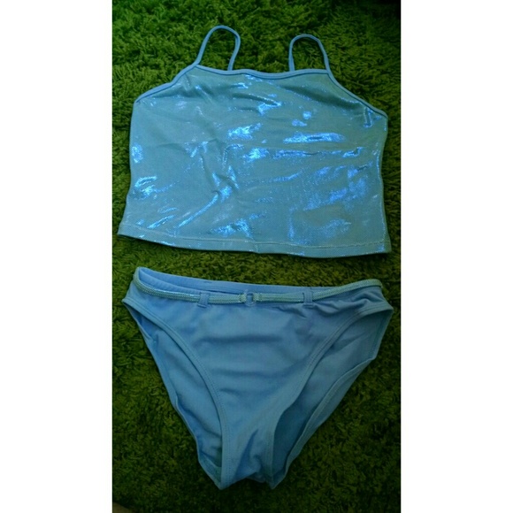 Blue sparkly swimsuit 2 piece