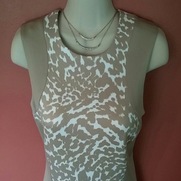 Taupe animal print dress
