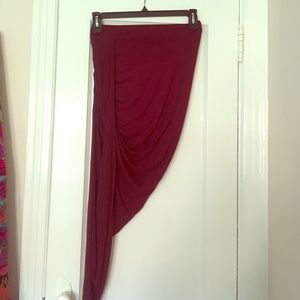 Asymmetrical drape skirt