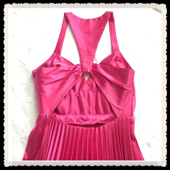 Hot Pink Formal Mini Dress - Picture 4 of 4