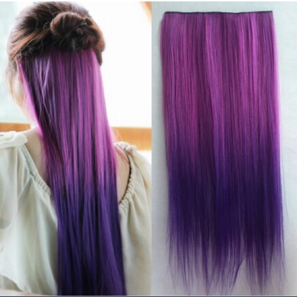 Hot pink to purple extensions