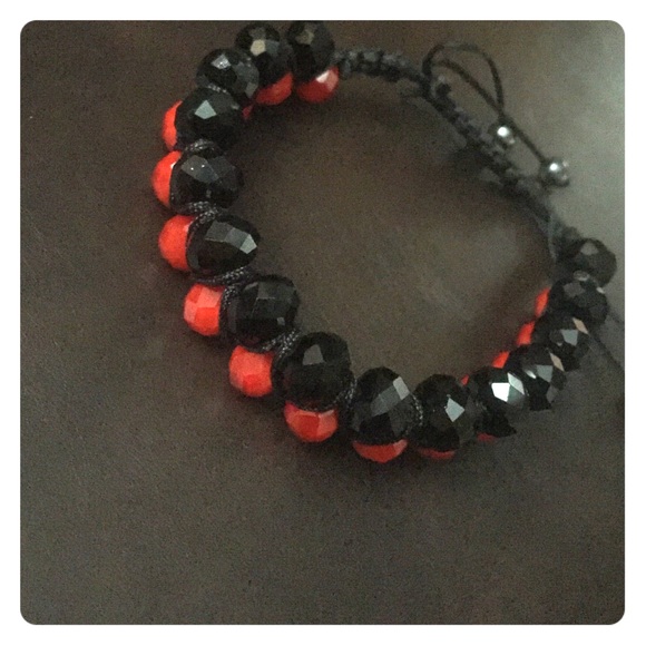 Black and red bracelet