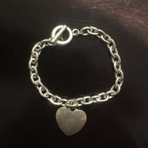 Silver heart bracelet