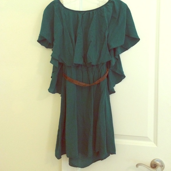Green Off-Shoulder Dress