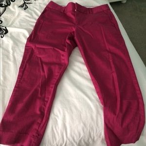 Dark pink cropped pants!