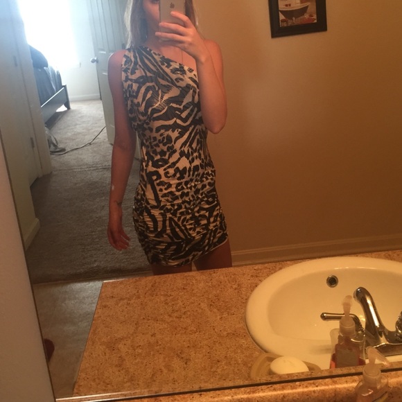 Black and white Body Central Dress