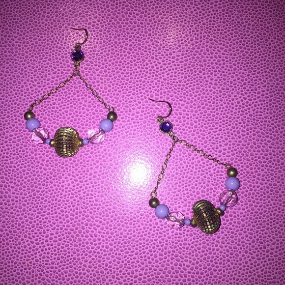 Purple Dangle Earrings
