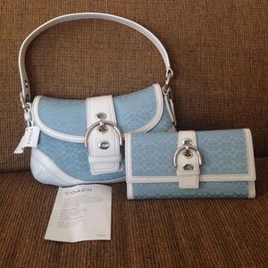 Coach purse with matching wallet