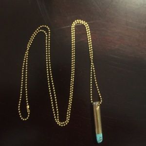 Gold and blue urban outfitters necklace