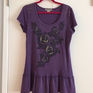 Purple Tunic top by Vintage Suzie. Petite Medium