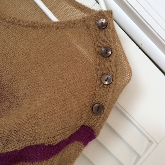 Loft Sweater in Tan and Purple 🍂🍁 - Picture 3 of 3