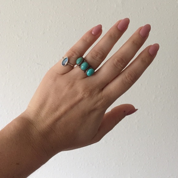 Three stone turquoise ring - Picture 2 of 2