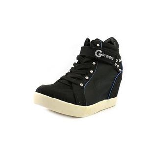 G by guess black sneaker wedges