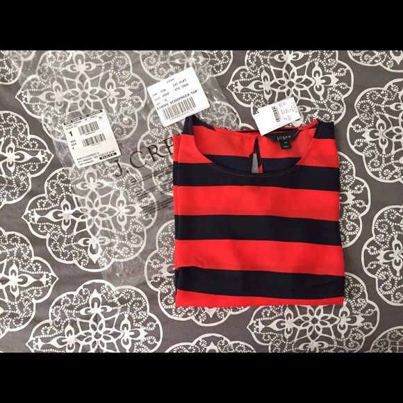 🎄 NWT J. Crew XS Stripe 3/4 Sleeve Top