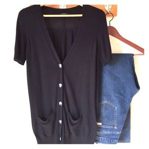 Black Ann Taylor long cardigan