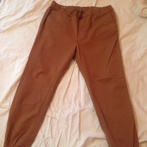 Mens khaki jogger pants