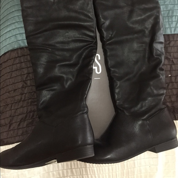 Over the Knee Flat Black Boots ***NEW***