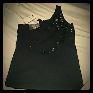 BCBG MAXAZARIA sleeveless sweater with sequence