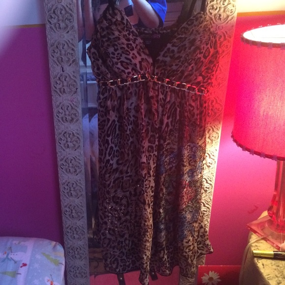 🚫sold🚫Ed Hardy Cheetah Dress🔥 - Picture 3 of 4