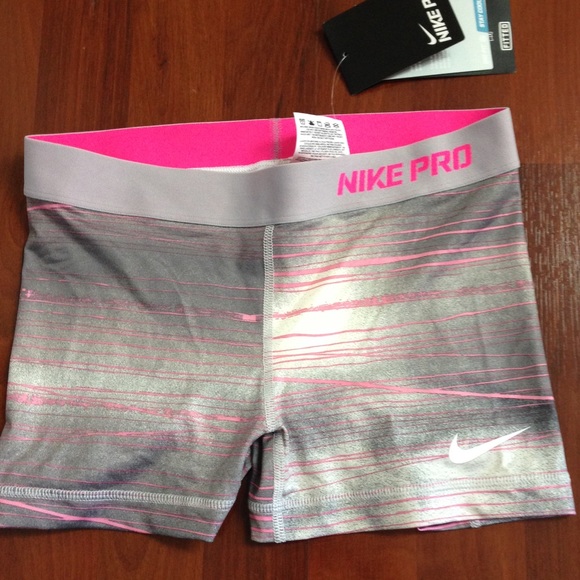 Nike Pants - NEW RARE NIKE PRO gray pink tie dye ombré p shorts