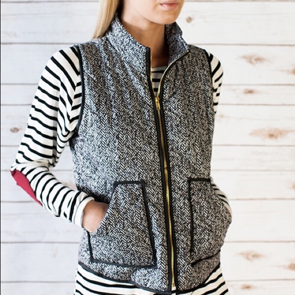 Boutique Jackets & Blazers - Most Coveted Herringbone Puffer Vest! (Like JCrew)