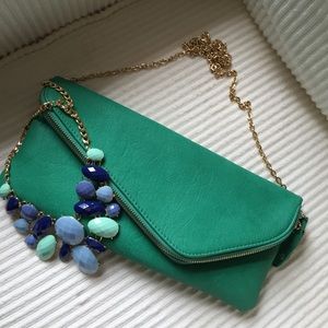 Teal/green clutch