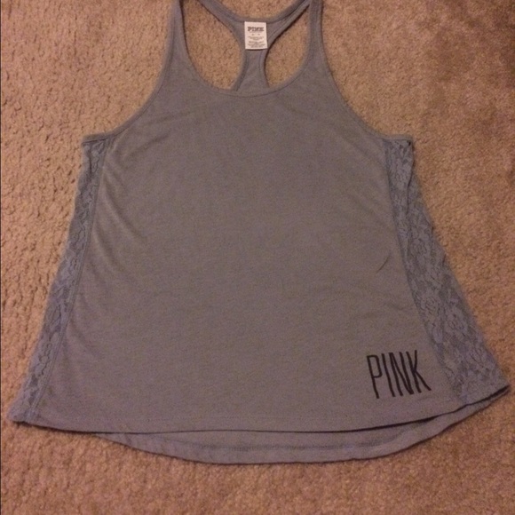 Victoria Secret Lace Trimed Pink Tanktop