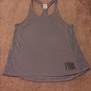Victoria Secret Lace Trimed Pink Tanktop