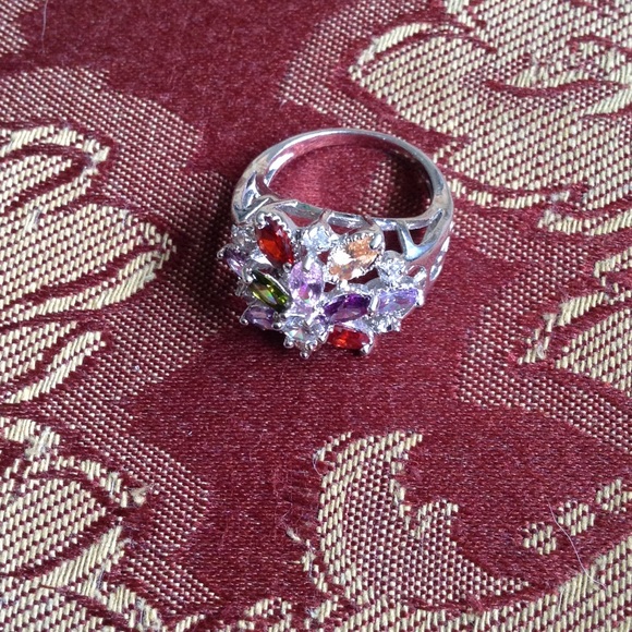 Multi color amethyst garnet topaz, 925 SS - Picture 3 of 4
