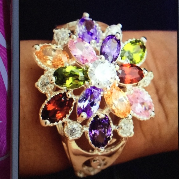 Multi color amethyst garnet topaz, 925 SS - Picture 4 of 4
