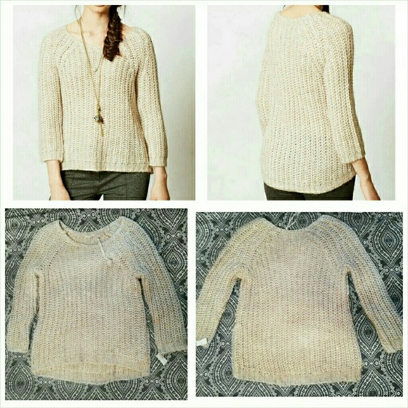 Anthropologie Kitted & Knotted Sunstitch Pullover - Picture 1 of 4