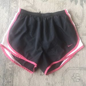 Nike running shorts black and coral M