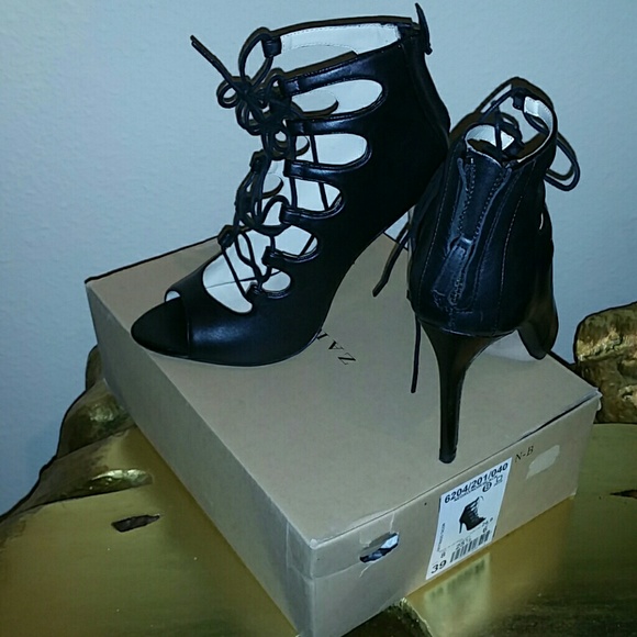 Zara lace-up heels