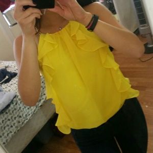 Yellow Cache Top with adjustable gold chain