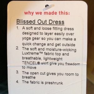 lululemon athletica Dresses - NWOT lululemon Blissed Out Dress lululemon athletica Dresses - NWOT lululemon Blissed Out Dress