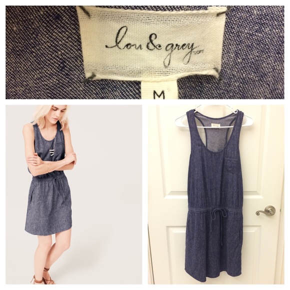 SOLD Lou & Grey Linen Blend Racerback Dress - Picture 2 of 4